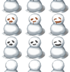 Horror Snowman tiles for RPGMakerMV